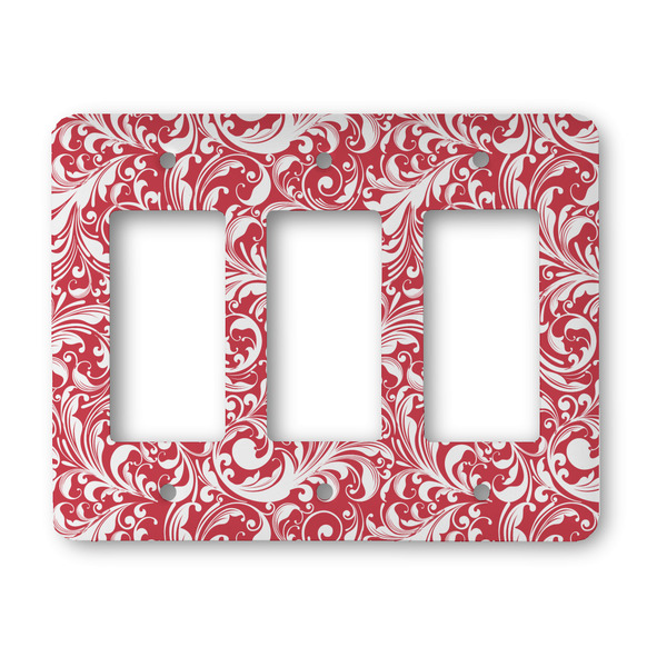 Custom Swirl Rocker Style Light Switch Cover - Three Switch