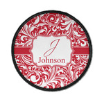 Swirl Iron On Round Patch w/ Name and Initial