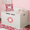 Swirl Round Wall Decal on Toy Chest