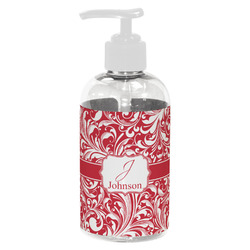 Swirl Plastic Soap / Lotion Dispenser (8 oz - Small - White) (Personalized)