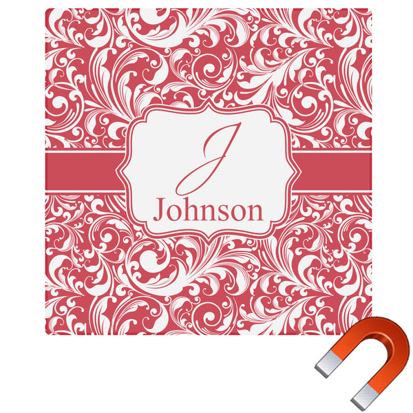 Custom Swirl Square Car Magnet - 10" (Personalized)