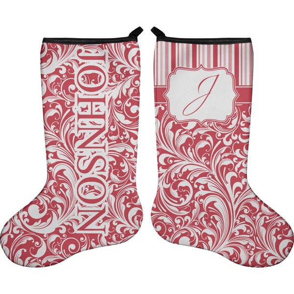 Custom Swirl Holiday Stocking - Double-Sided - Neoprene (Personalized)