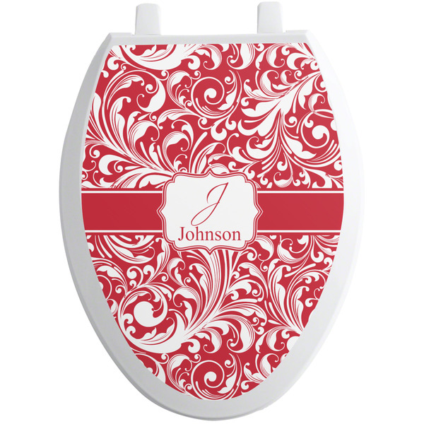 Custom Swirl Toilet Seat Decal - Elongated (Personalized)