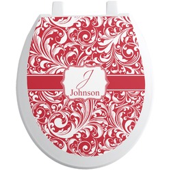 Swirl Toilet Seat Decal - Round (Personalized)