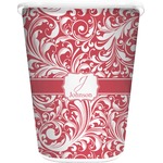 Swirl Waste Basket - Single Sided (White) (Personalized)