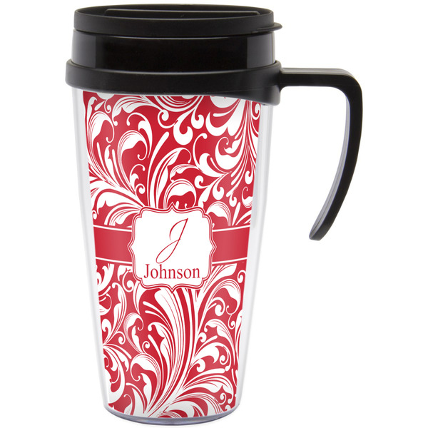 Custom Swirl Acrylic Travel Mug with Handle (Personalized)