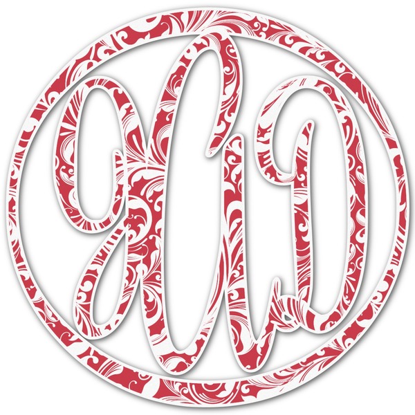 Custom Swirl Monogram Decal - Custom Sizes (Personalized)