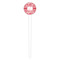 Swirl White Plastic 4" Food Pick - Round - Single Pick