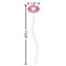 Swirl White Plastic 7" Stir Stick - Oval - Dimensions