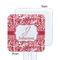 Swirl White Plastic Stir Stick - Single Sided - Square - Approval