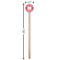 Swirl Wooden 7.5" Stir Stick - Round - Dimensions