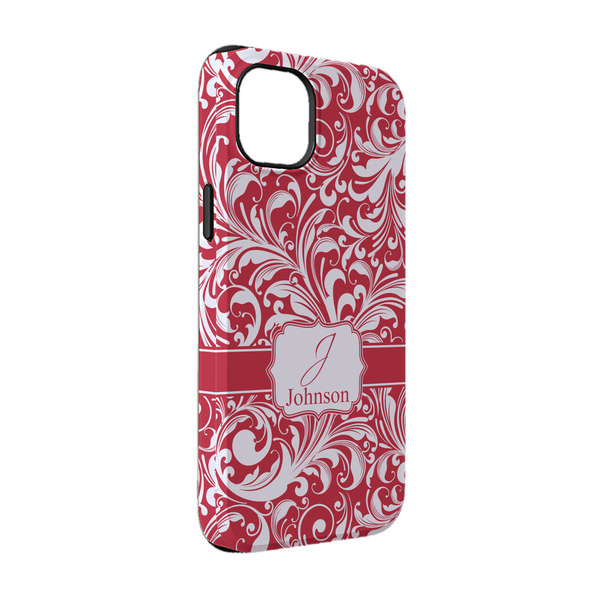 Custom Swirl iPhone Case - Rubber Lined - iPhone 14 Pro (Personalized)