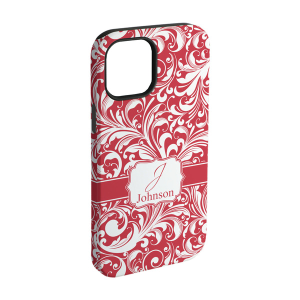 Custom Swirl iPhone Case - Rubber Lined - iPhone 15 Pro (Personalized)