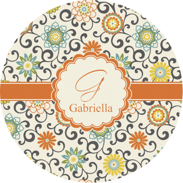 Custom Swirls & Floral Multipurpose Round Labels - 1" (Personalized)