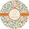 Swirls & Floral 1" Multipurpose Round Labels - Single Sticker