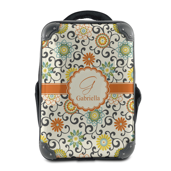 Custom Swirls & Floral 15" Hard Shell Backpack (Personalized)