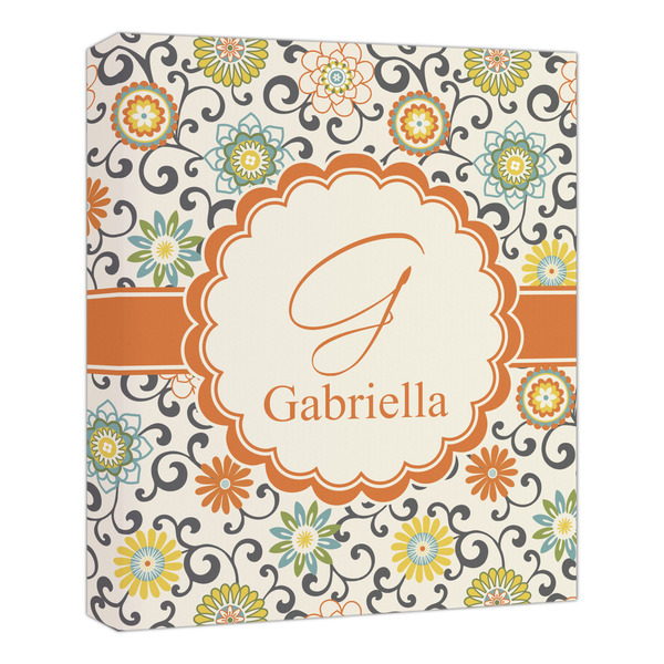 Custom Swirls & Floral Canvas Print - 20x24 (Personalized)