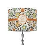 Swirls & Floral 8" Drum Lamp Shade - Fabric (Personalized)