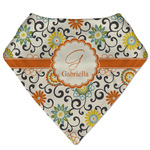 Swirls & Floral Bandana Bib (Personalized)