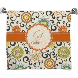 Swirls & Floral Bath Towel (Personalized)