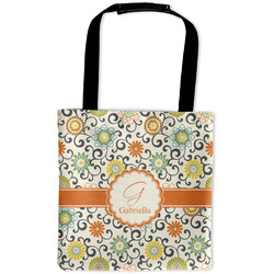 Swirls & Floral Auto Back Seat Organizer Bag (Personalized)