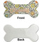 Swirls & Floral Ceramic Flat Ornament - Bone Front & Back Single Print (APPROVAL)