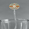 Swirls & Floral Clear Plastic 7" Stir Stick - Oval - Main