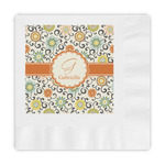 Swirls & Floral Embossed Decorative Napkins (Personalized)