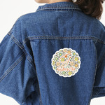 Swirls & Floral Twill Iron On Patch - Custom Shape - X-Large (Personalized)