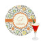 Swirls & Floral Drink Topper - Medium - Single with Drink