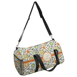 Swirls & Floral Duffel Bag - Large (Personalized)
