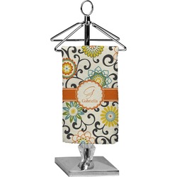 Swirls & Floral Finger Tip Towel - Full Print (Personalized)