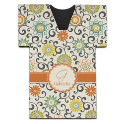 Swirls & Floral Jersey Bottle Cooler (Personalized)