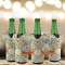 Swirls & Floral Jersey Bottle Cooler - Set of 4 - LIFESTYLE