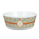 Swirls & Floral Kid's Bowl (Personalized)