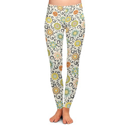 Swirls & Floral Ladies Leggings - 2X-Large