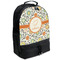 Swirls & Floral Large Backpack - Black - Angled View