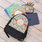 Swirls & Floral Large Backpack - Black - With Stuff