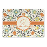 Swirls & Floral Large Rectangle Car Magnet (Personalized)