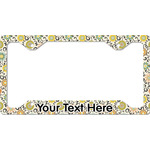 Swirls & Floral License Plate Frame - Style C (Personalized)