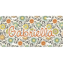 Swirls & Floral Front License Plate (Personalized)