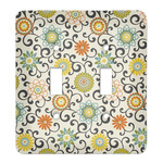 Swirls & Floral Light Switch Cover (2 Toggle Plate)