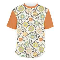 Swirls & Floral Men's Crew T-Shirt - Large