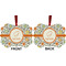 Swirls & Floral Metal Benilux Ornament - Front and Back (APPROVAL)