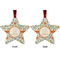 Swirls & Floral Metal Star Ornament - Front and Back