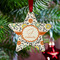 Swirls & Floral Metal Star Ornament - Lifestyle