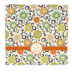 Swirls & Floral Microfiber Dish Rag (Personalized)