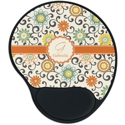 Swirls & Floral Mouse Pad with Wrist Support