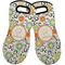 Swirls & Floral Neoprene Oven Mitt -Set of 2 - Front