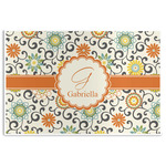 Swirls & Floral Disposable Paper Placemats (Personalized)